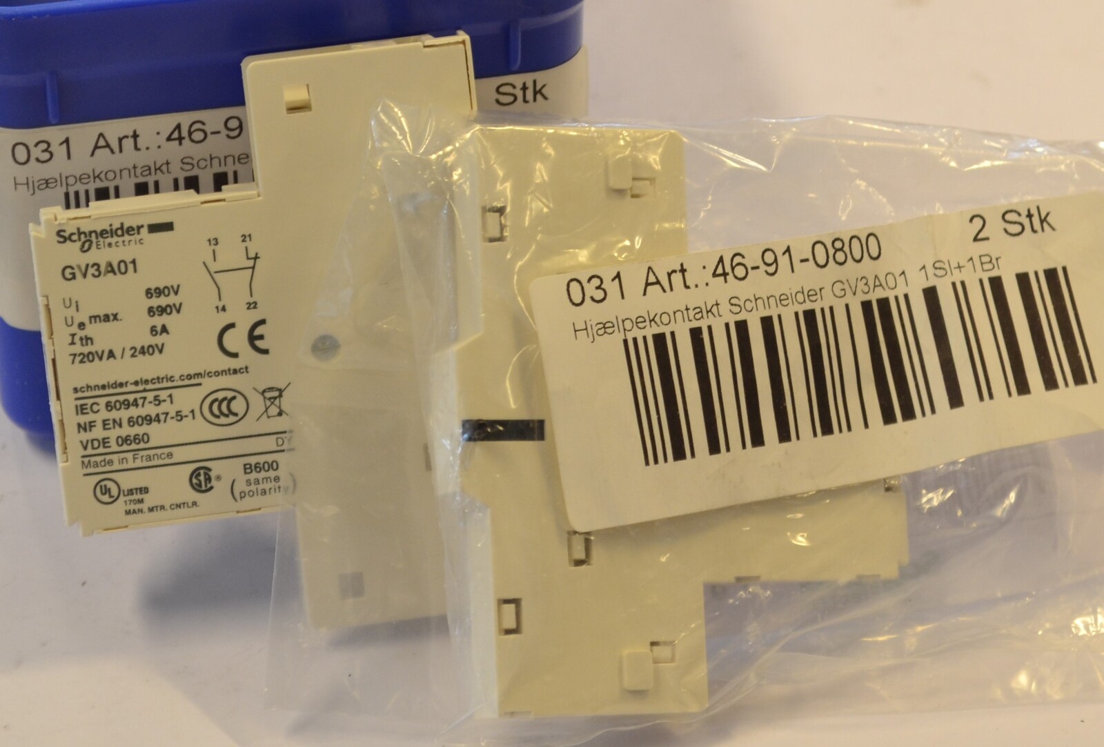 Auxiliary Switch Schneider GV3A01 1Sl+1Br